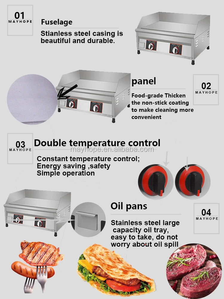 Drop In Stainless Steel Flat Plate Electric Grill Griddle Buy Flat