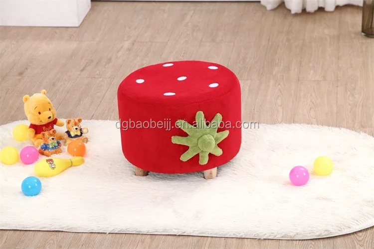 New Design Kindergarten Furniture Kids Strawberry Sofa Round Sofa Ottoman Children Room Furniture