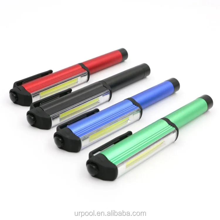 pen shaped led torch light cob pen torch light cute pen light
