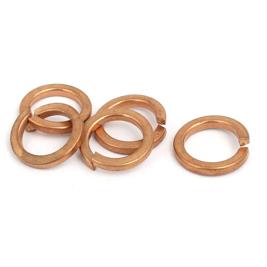 uxcell 16mm Inner Diameter Split Lock Spring Washer Gasket Copper Tone 5pcs