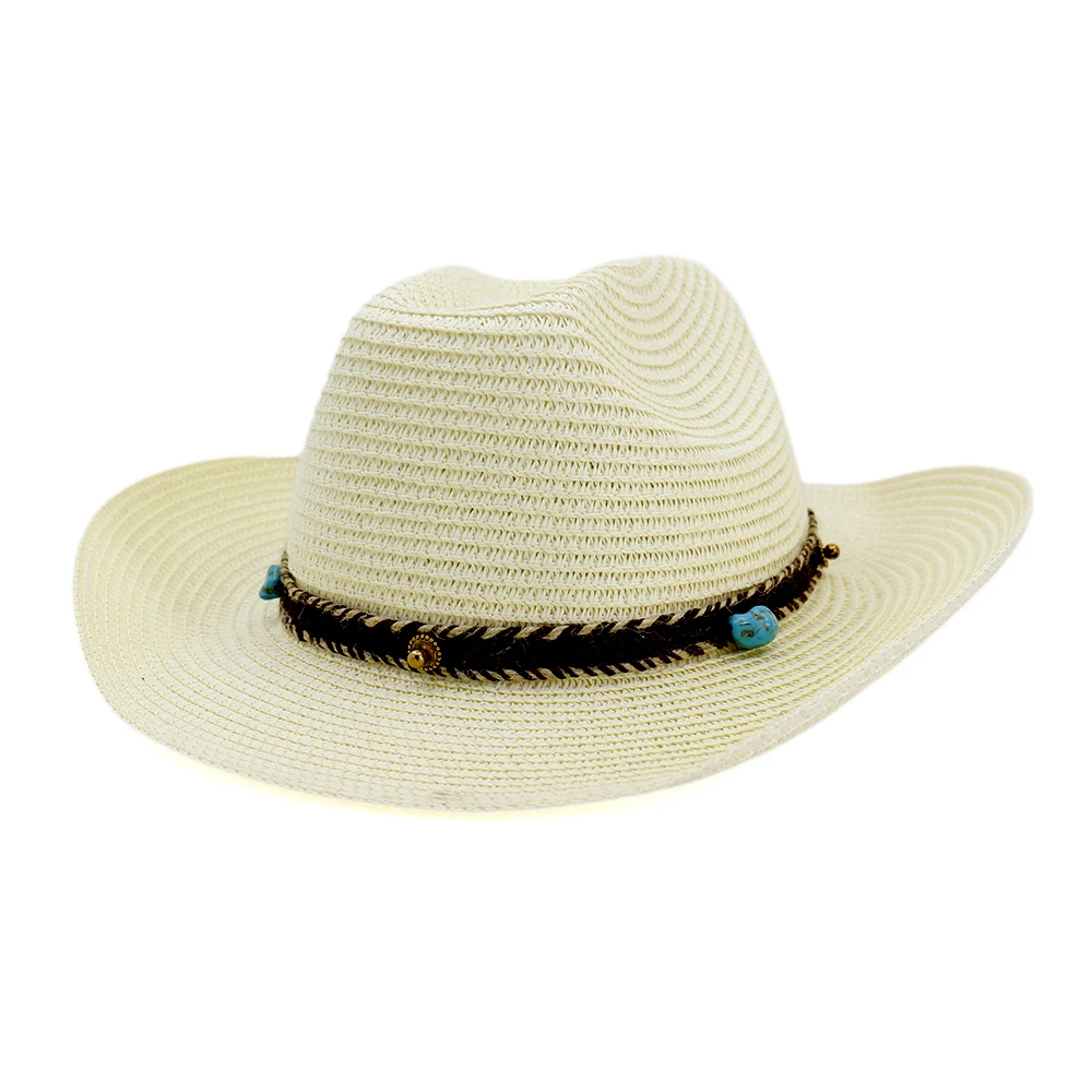 Whole Black Straw Cowboy Hat For Women Summer Custom Cowboy Hat Bands ...