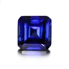 2*2mm sapphire necklace emerald cut gemstones for stainless steel jewelry