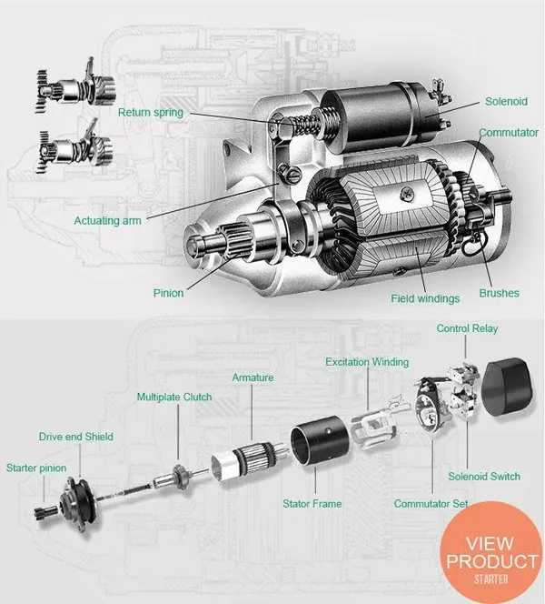 12V Auto Starter Motor 28100-54490 28100-0L080 28100-0L041 28100-34080 ...