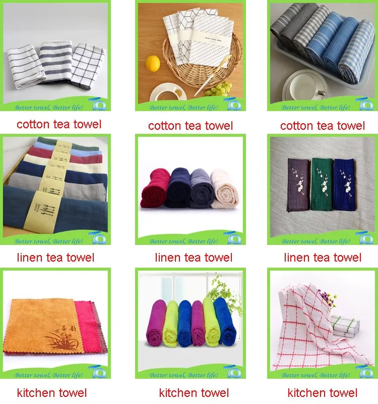 Egyptian Cotton Tea Towels With Low Price / Embroider Cotton Standard