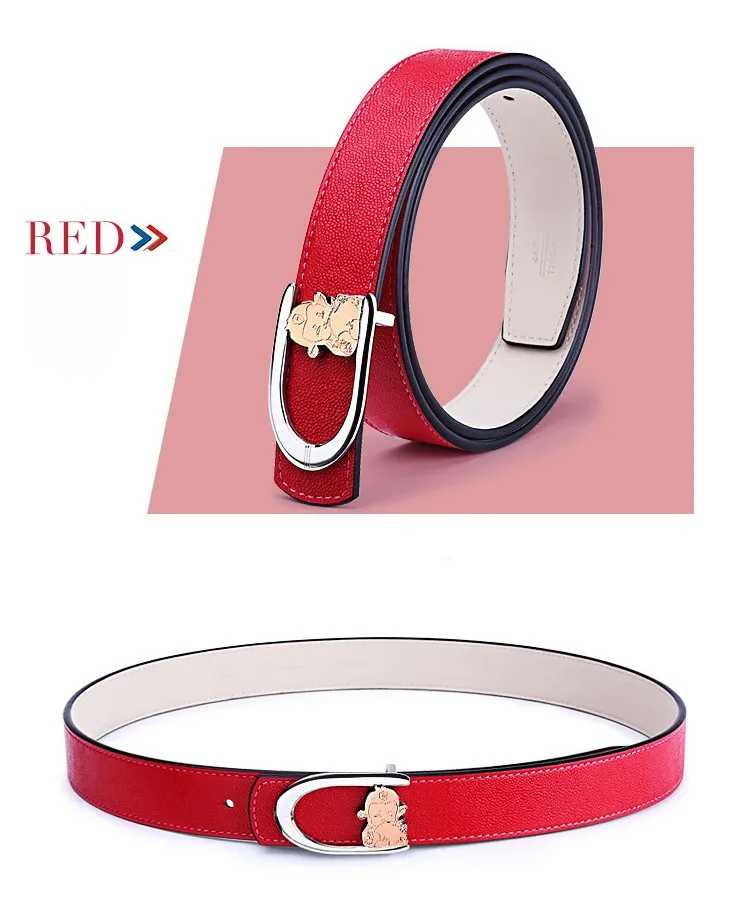 Custom Brand Logo Letter Buckle Genuine Leather Women Belts - Buy