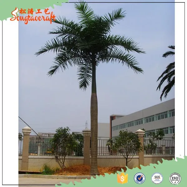 China supplier artificial roystonea regia tree,names of leaves in india/fiberglass pipe inside trunk palm tree wholesale