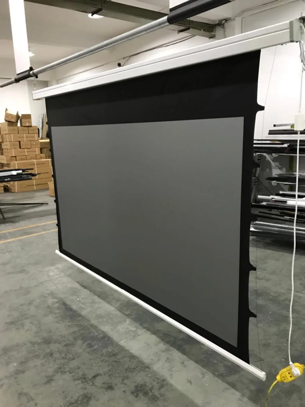 120 Inch 169 Ratio Black Diamond Anti Ambient Light Electric Tensioned