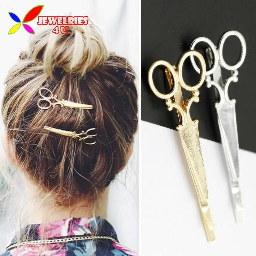 Star Hair Clip Promotion For Promotional On 2016 Hot Hairpins Fashion Trendy Lovely Gold Silver Metal Scissors Hair Clips For Women Jewelry Accessories Pinzas De Pelo