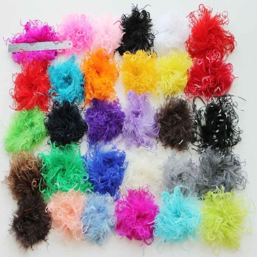 curly ostrich feather puffs