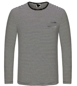 Newest Design New Models Cotton Long Sleeve Black And White O Neck Casual Striped T Shirt For Student Newest Design New Models Cotton Long Sleeve Black And White O Neck Casual Striped T Shirt For Student