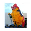 Custom giant inflatable fireman wearing yellow uniform cartoon model for advertising