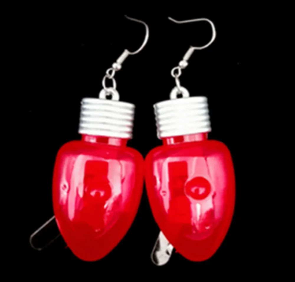 Party Favor Led Light Up Flashing Christmas Bulb Earring Buy Led Bulb