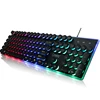 High Quality Hot Selling USB Interface 104 Keys Wired Colorful Backlight Gaming Keyboard, Retro Punk Round Keycap Wired Keyboard