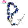Best Wholesale High Quality Glass Beads Evil Eyes Rosary Bead catholic cross