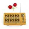 Double Horn Bamboo Wireless Blue-tooth Speaker Phone TF Card U disk Radio Stereo Mini Subwoofer