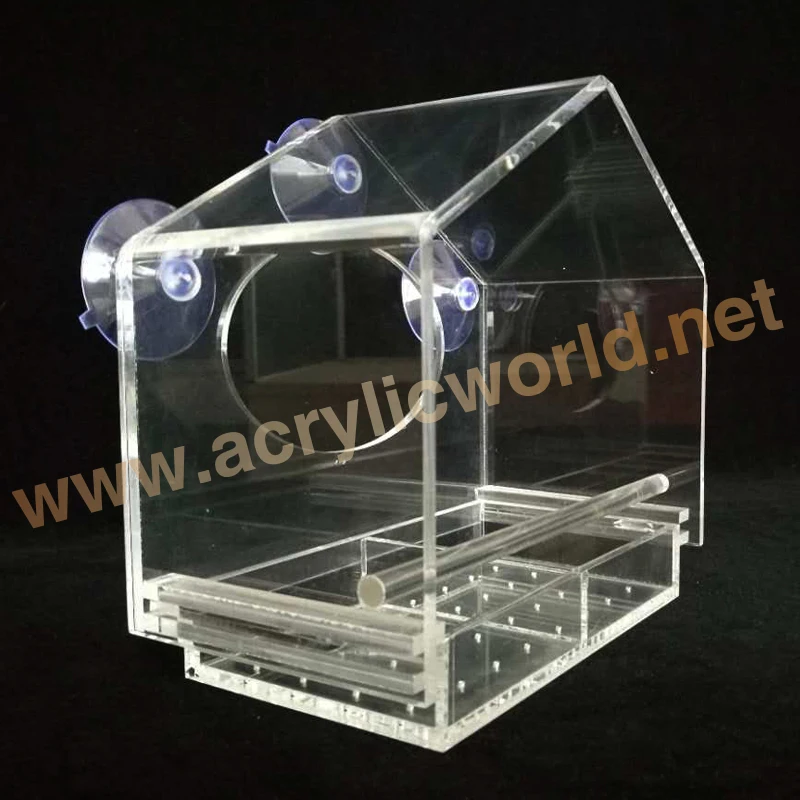 Window Mount Clear Acrylic Bird House Feeder With Suction Cups Acrylic Bird Feeder Buy High