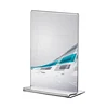 Acrylic sign holder - upright 2 sided countertop holder banner stand