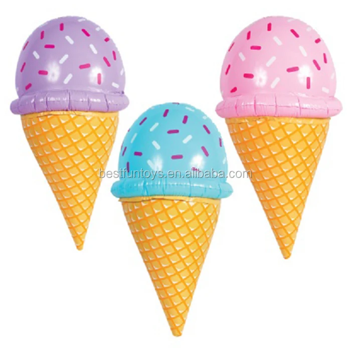 Custom Plastic Inflatable Ice Cream Cone For Sale Big Pvc Blow Up Ice