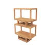 Easiest Assembly 2-Tier Hillary Cabinet Premium Two Shelf Wooden End Table
