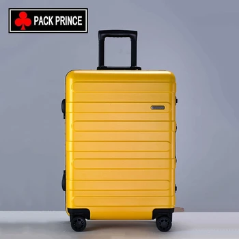 orange hard shell suitcase