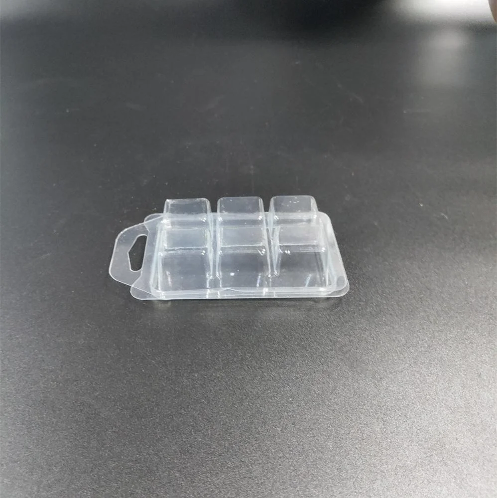 Custom Plastic Clamshells For Candle Wax Transparent 6 Cell Heart Shape