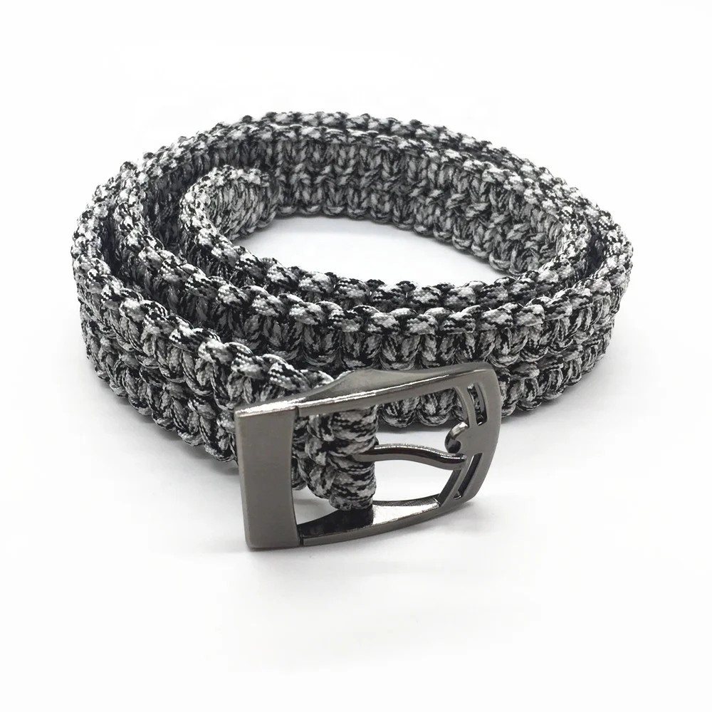 Wholesale Custom Color Rope Weave Belt Paracord Handmade Survival Belt