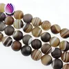 Natural Agate jewelry gemstone agate beads brown frosted agate beads