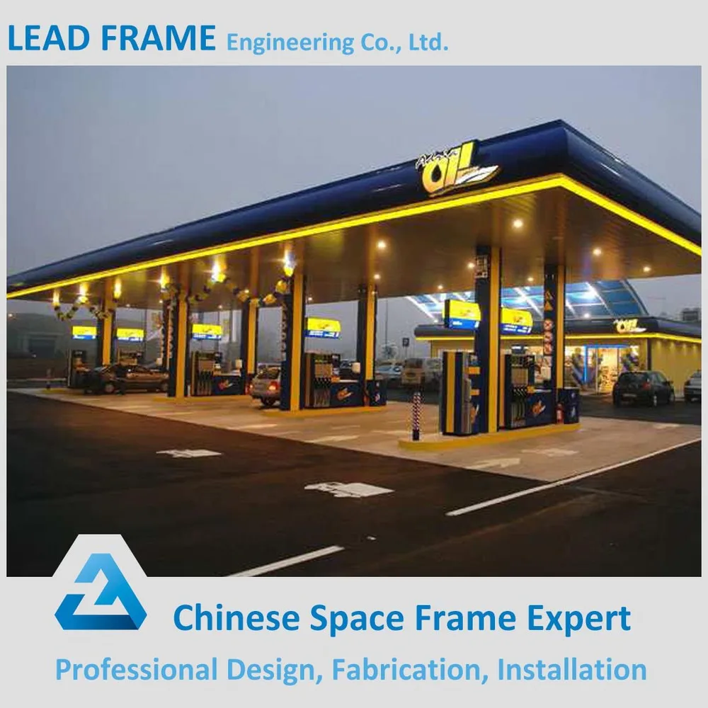 Designed By Chinese Manufacture LF Flat Steel Truss Prebuilt Gas Station With Low Price