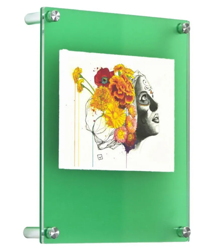 Cool Frames Clear Floating Double Panel Acrylic Picture Frame 11x17inc