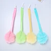 Plastic Bath Brush Back Scrubber Mesh Sponge Bath Brush with Long Handle