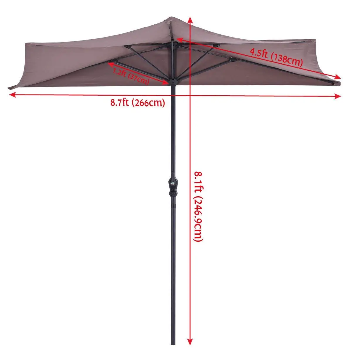 7 ft half umbrella
