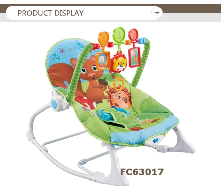 Animal Kingdom Infant Baby Rocker Bouncer Vibrating Chair With Music Vs