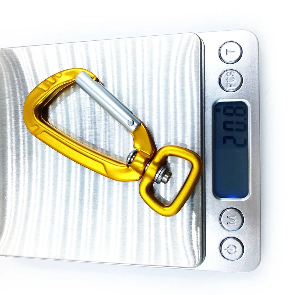 7075 Outdoor Aluminum Carabiner 1 Inch Snap Hook Swivel Carabiner Custom Logo Hook Straps
