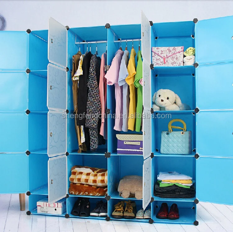 2015 New Design Plastic Magic Storage Wardrobe Colorful Kids