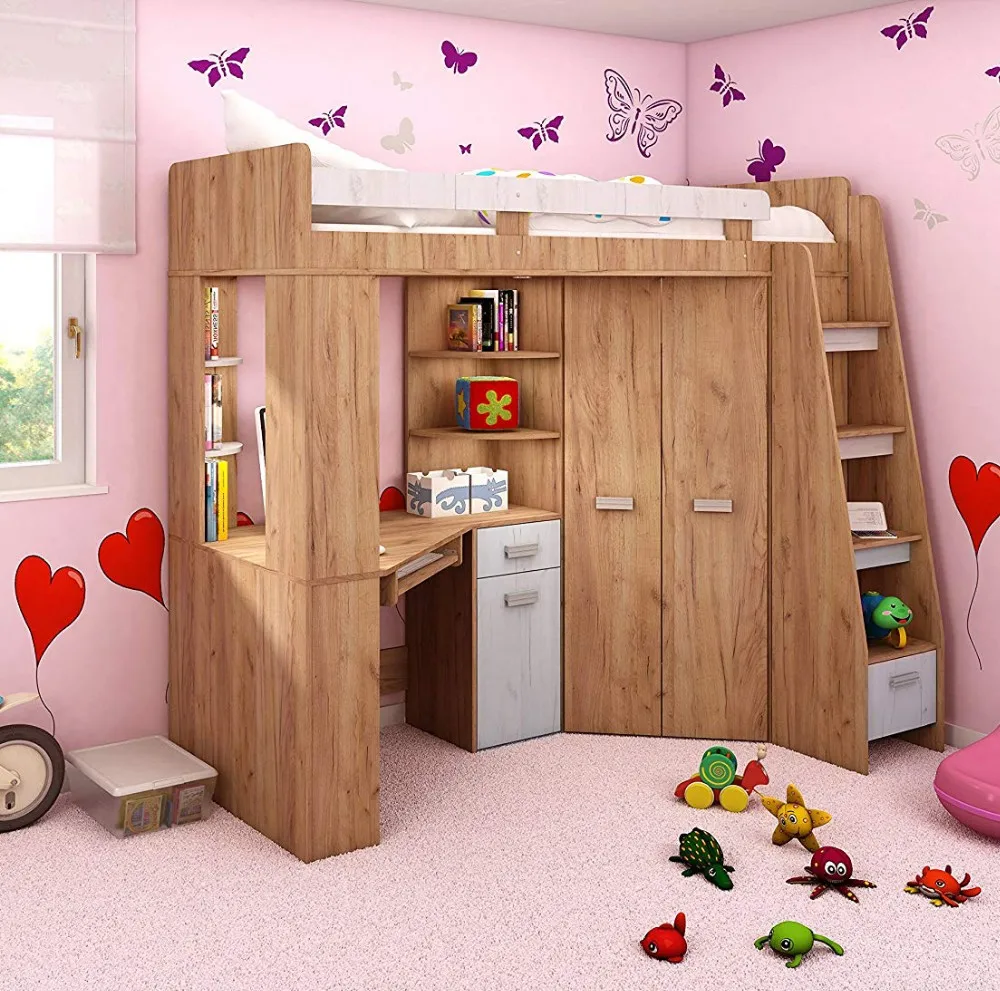 Hot Sale Modern Design Wooden Desk Wardrobe Children Bunk Bed Buy Children Bunk Bed,Bunk Bed