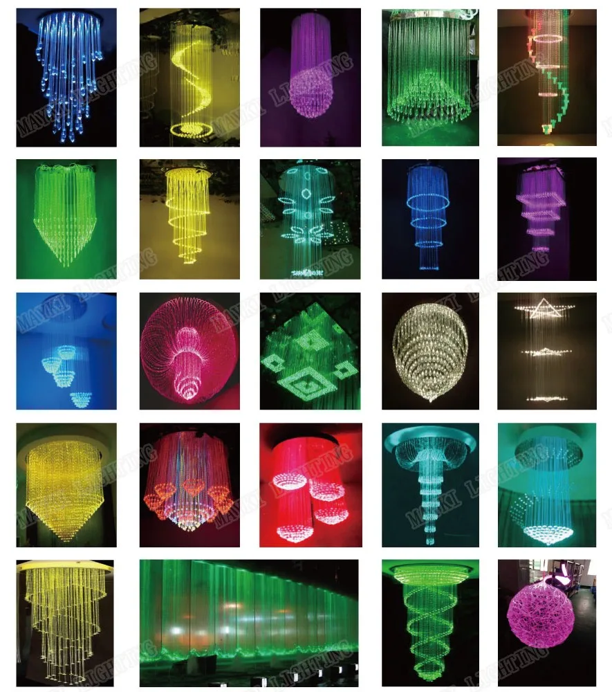 Modern Battery Powered Fiber Optic Chandelier,Fiber Optic Light For
