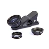 2018 Wholesale Super Cheap 3 in 1 portable mobile phone camera lens 0.67x wide angle macro fish eye for smart phone