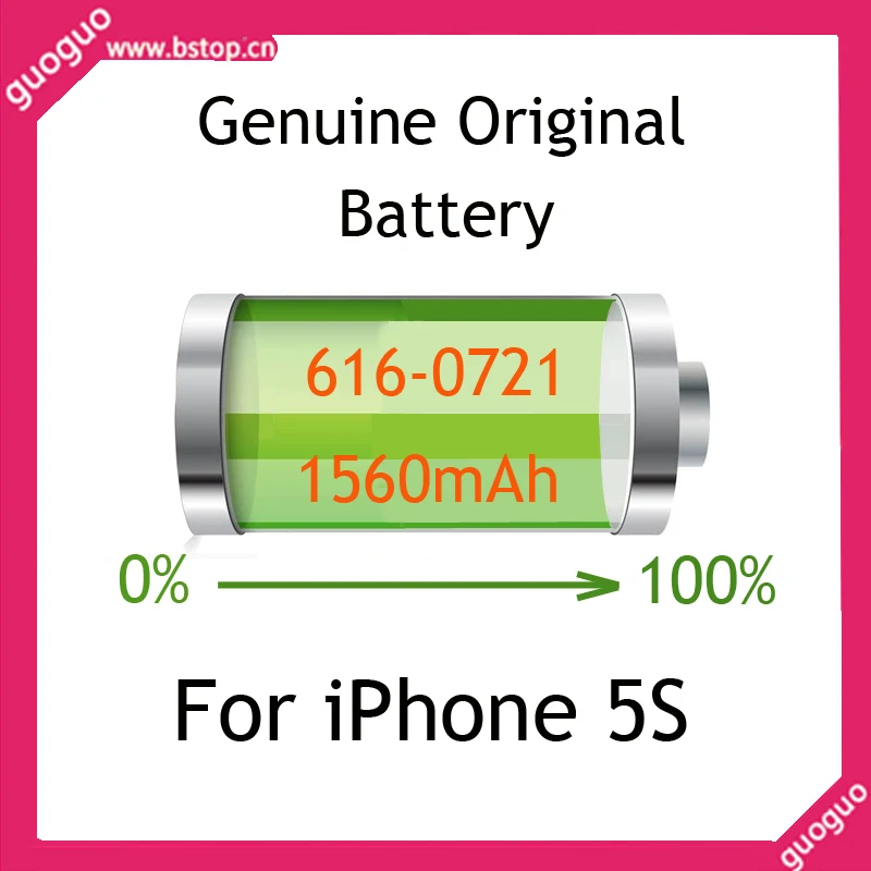 New brand quality zero cycle li-polymer battery for iphone 5s original 1560 mah