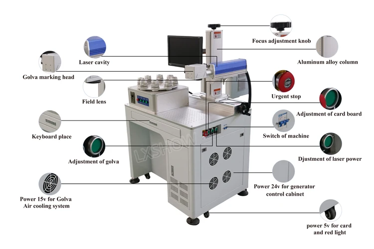led bulb laser printing machine 70w 100w cnc fiber laser marker