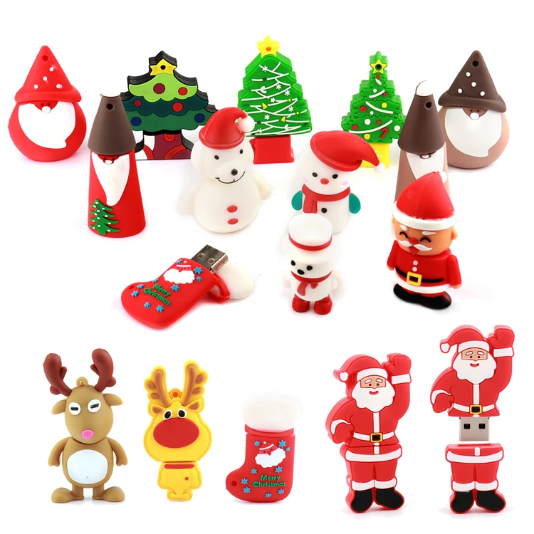Wholesale Silicon Cartoon Character128GB 64GB 32GB 16GB 8GB 4GB USB Flash Drive Christmas Gift Who;esale - ANKUX.COM