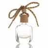 Custom design 8ml air freshener hanging car glass perfume diffuser empty bottle