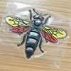 Best selling 3inch gold wing logo patch label for clothing