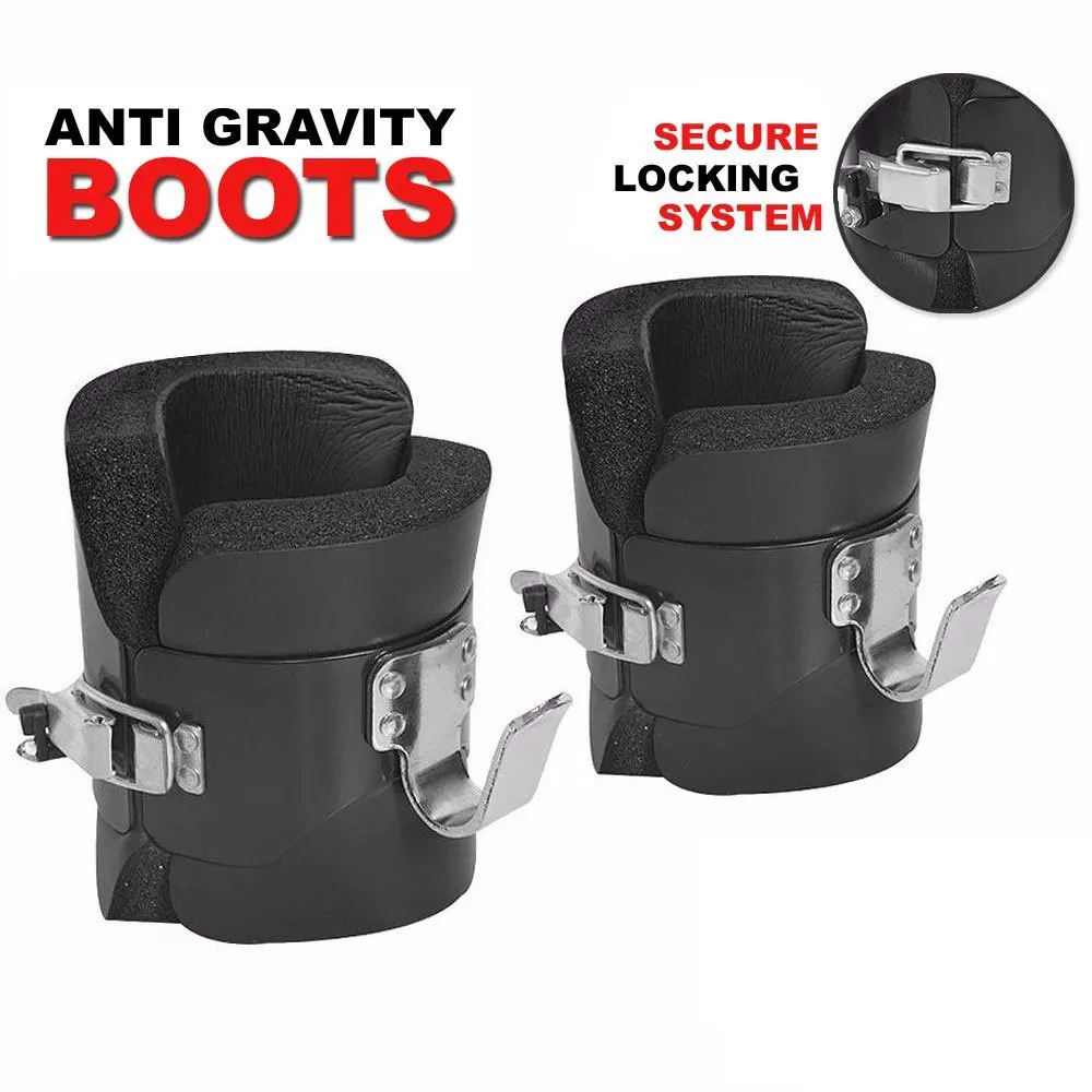 Vyber Gravity Inversion Hanging Pull Up Boots Durable Safe Hanging Pull Up Boots 1 Pair Black Anti Gravity Inversion Hang Therapy Gym