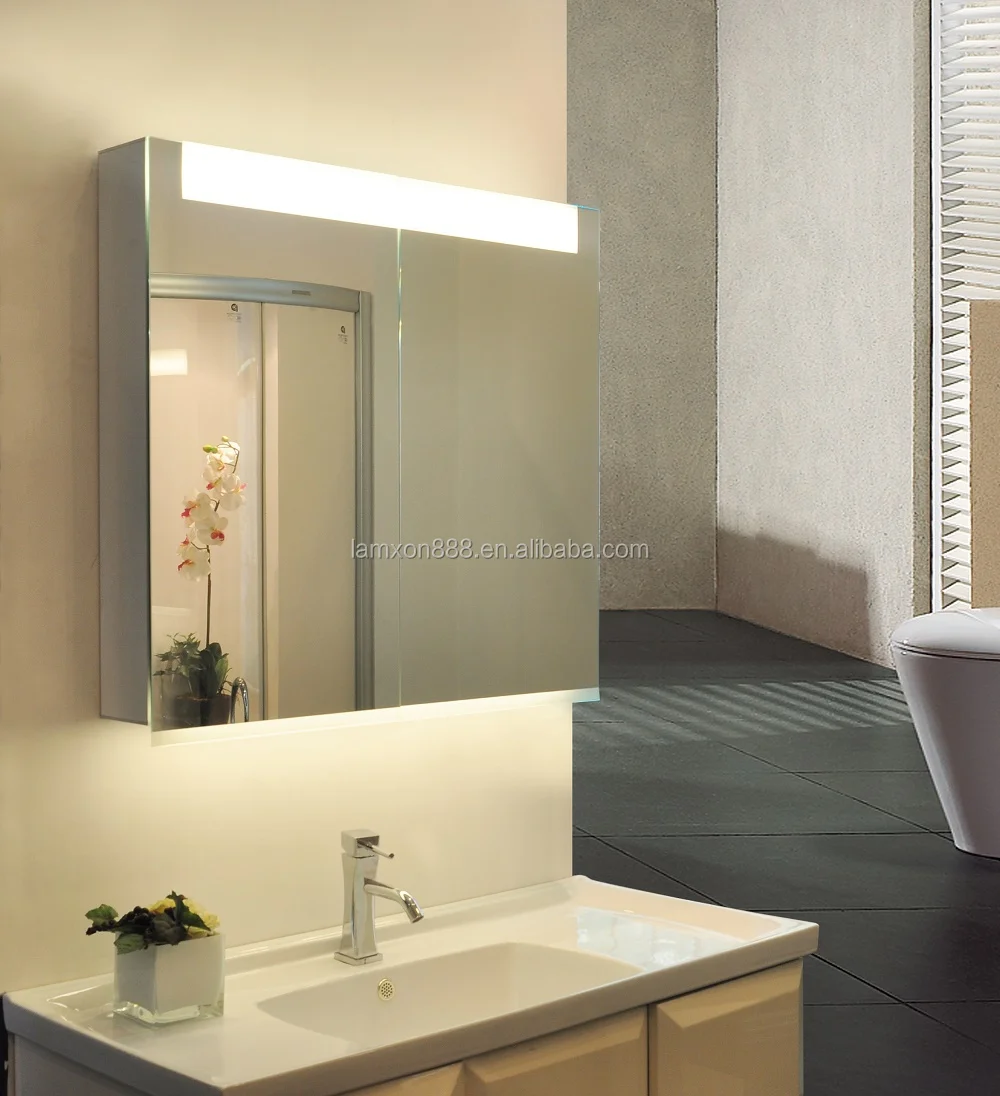 Elegant Design Illuminated Bathroom Mirror Medicine Cabinet With