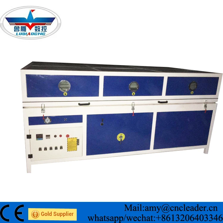 Woodworking Pvc Foil Vacuum Membrane Press Machine For Kitchen