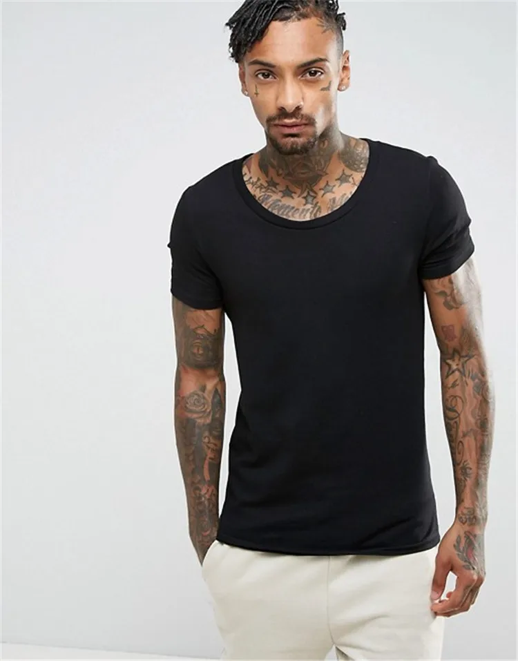 Guangzhou Factory Provide Free Mock Up Slim Fit Tee Shirt