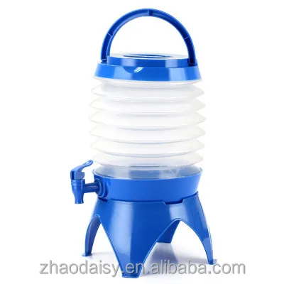 Plastic Bottle Folding Water Bucket Outdoor Collapsible Camping Water Bucket