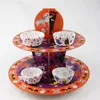 New design 2 tier cake stand fancy cartoon cinderella carriage wedding blingcup mini cake stand