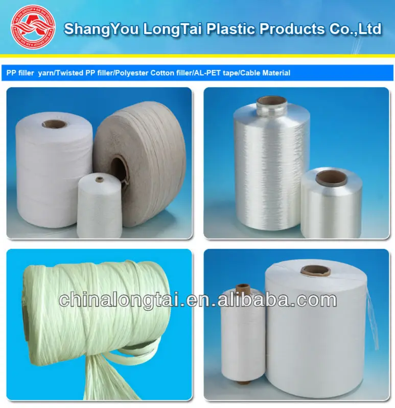 al-pet tape/pp foamed tape/pp filler cable material