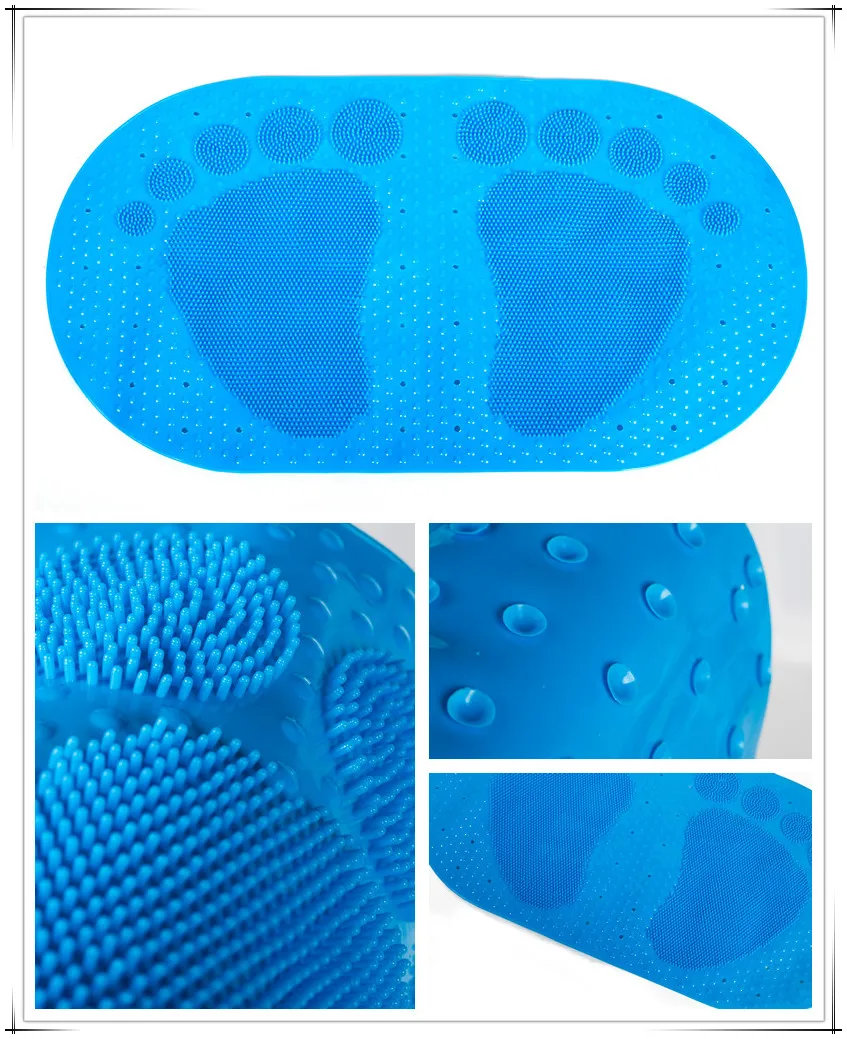 Solid Color Plastic Bathroom Floor Mat,Safety Non Slip Pvc Bath Mat